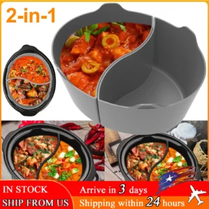 2/4Pcs Slow Cooker Divider Liner for 6 QT