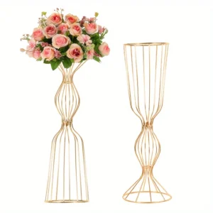 2/10 23.6in High Rose Gold Vases