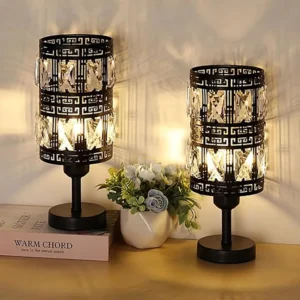 Crystal Table Lamp, Set of 2