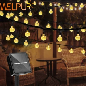 Solar Bubble Ball String Lights Outdoor