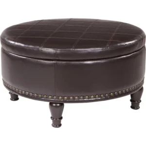 Round Storage Ottoman