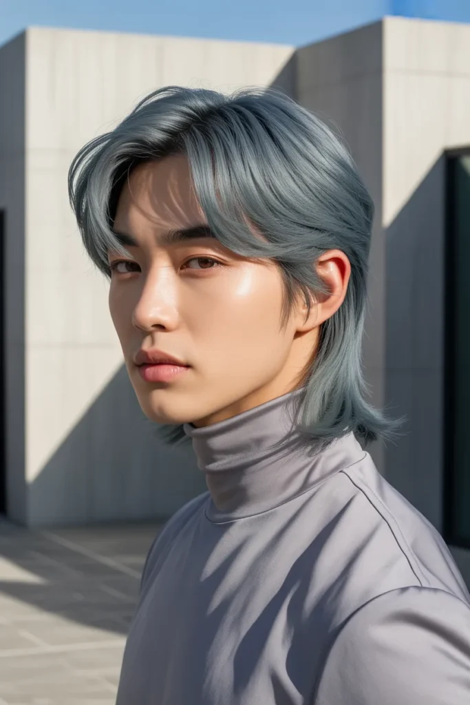 Ash Gray Hair – The Sophisticated Statement in Korean Hairstyles for Men