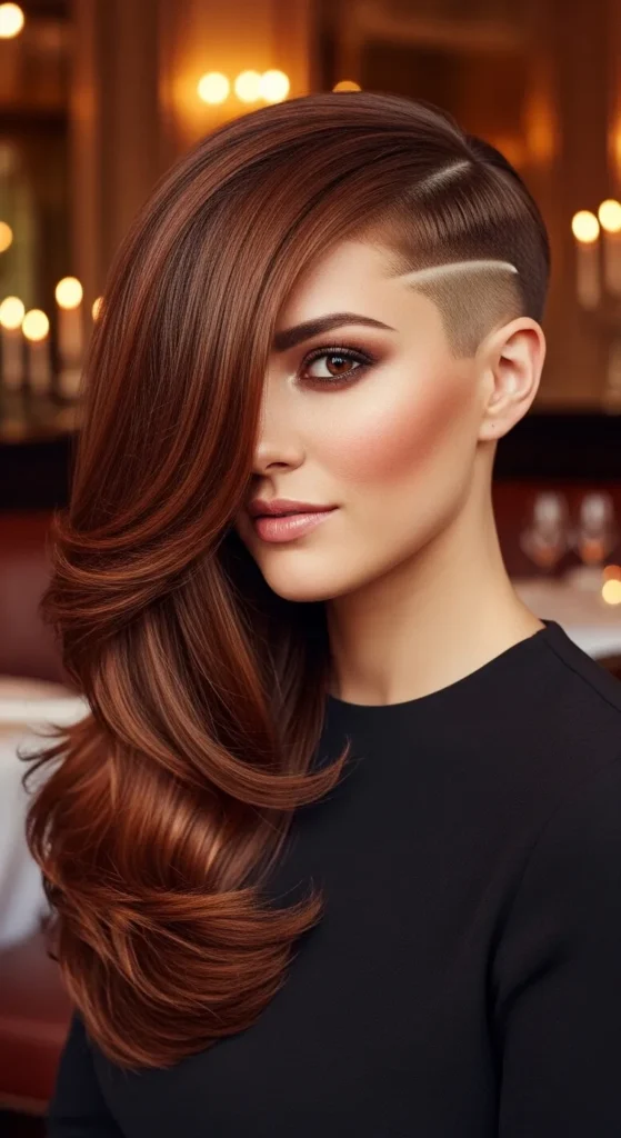 Asymmetric Side Shave With a Deep Side Part