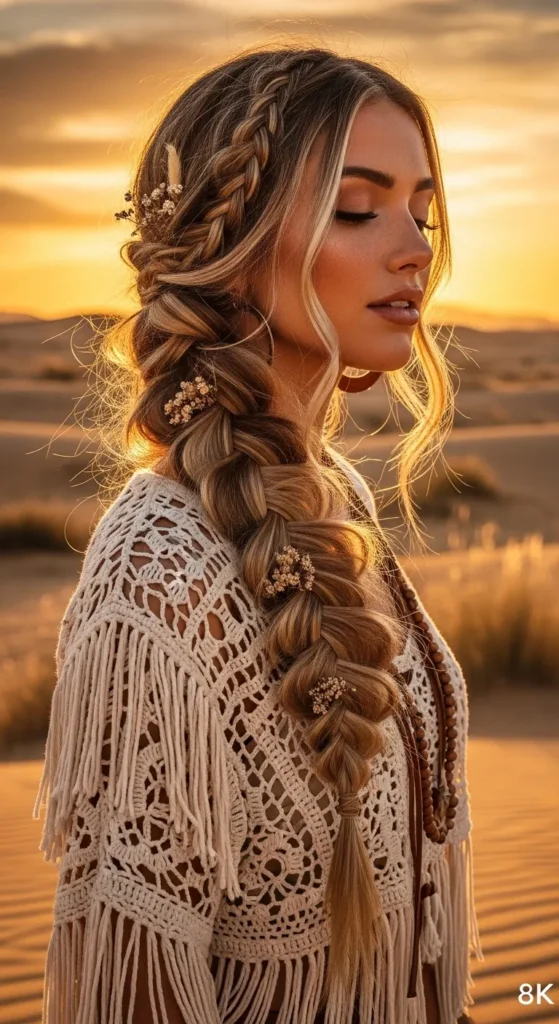 Boho Dutch Braid Hairstyles for a Free-Spirited Vibe