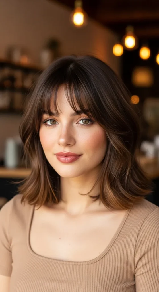 Butterfly Cut Short Hair with Curtain Bangs