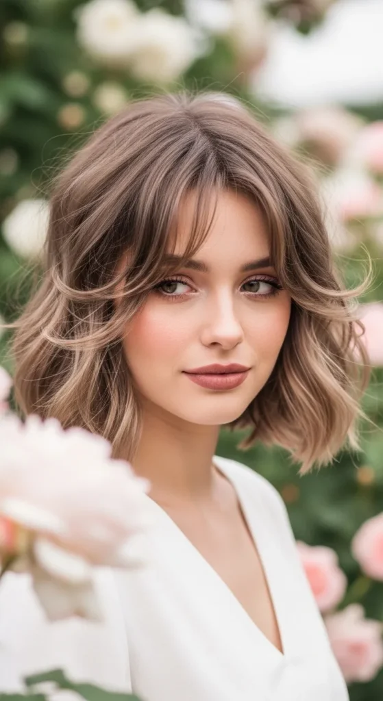 Butterfly Cut Short Hair with Wispy Face-Framing Pieces