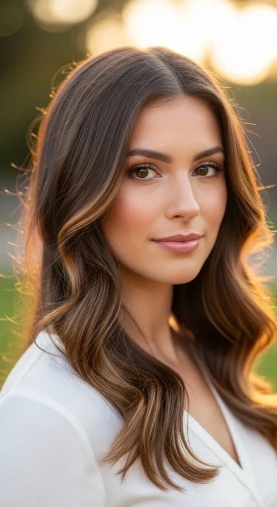 Caramel Highlights with Soft Romantic Waves