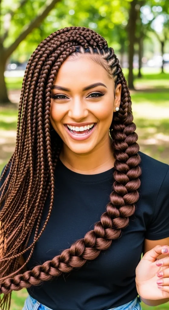 Chunky Fulani Braids for Volume