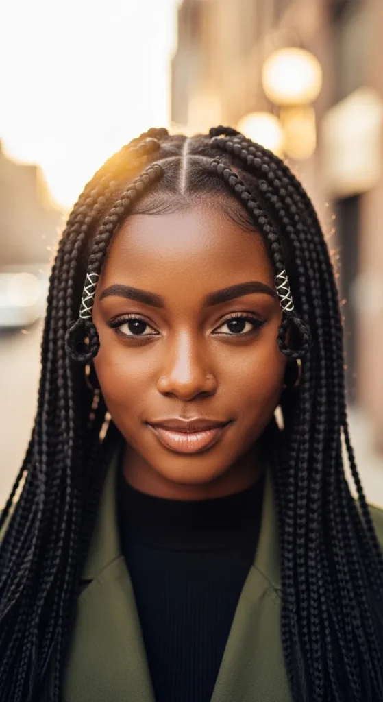 Classic Jet Black Fulani Braids