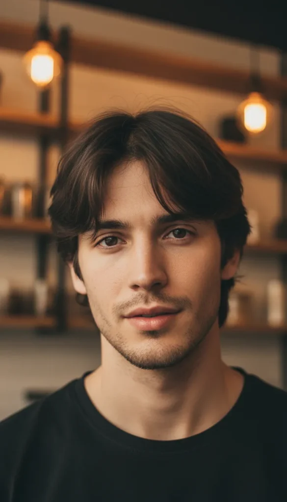 Classic Wolf Cut Men with Curtain Bangs