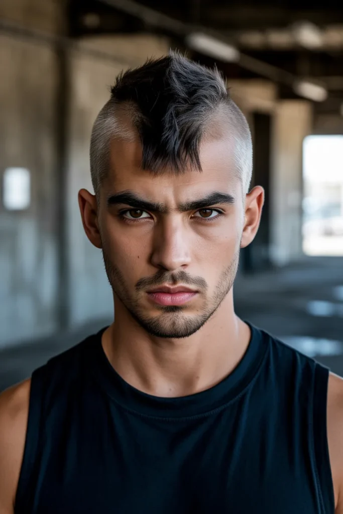 Disconnected Faded Mullet With Bold Contrast