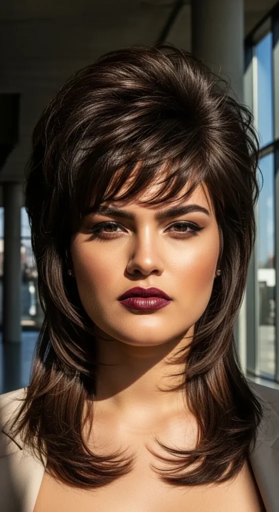 Disconnected Soft Mullet with Voluminous Crown