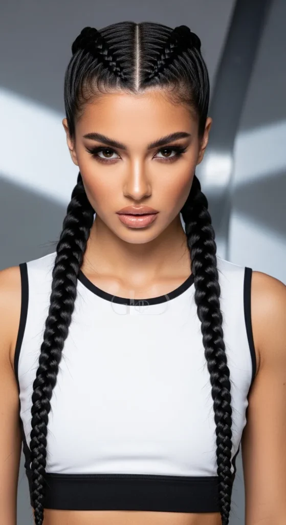 Double Dutch Braid Hairstyles for a Bold Look