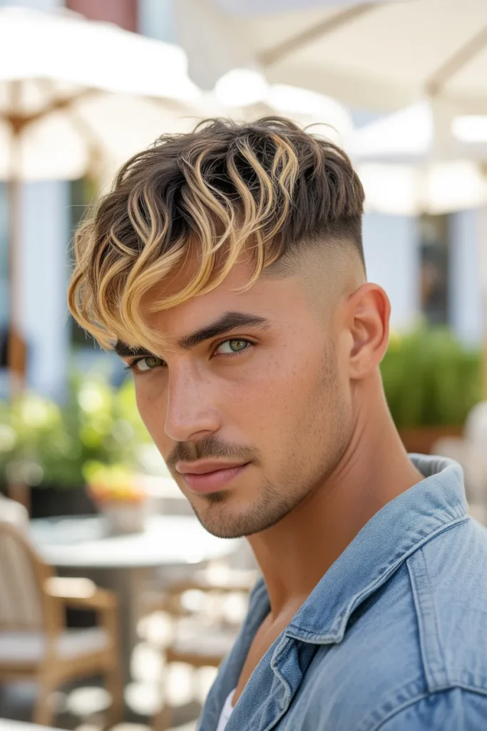 Faded Undercut With Blonde Highlights