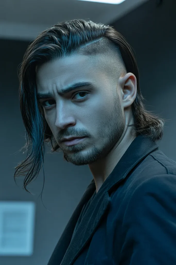 Faded Undercut With Long Flowing Top