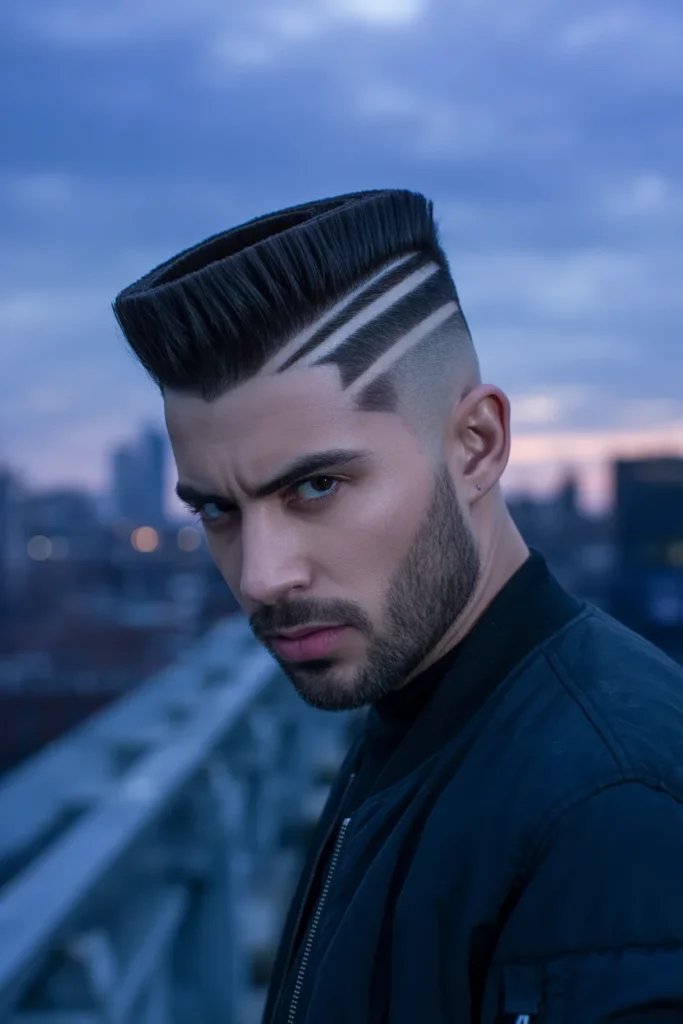 Faded Undercut With Mohawk Strip