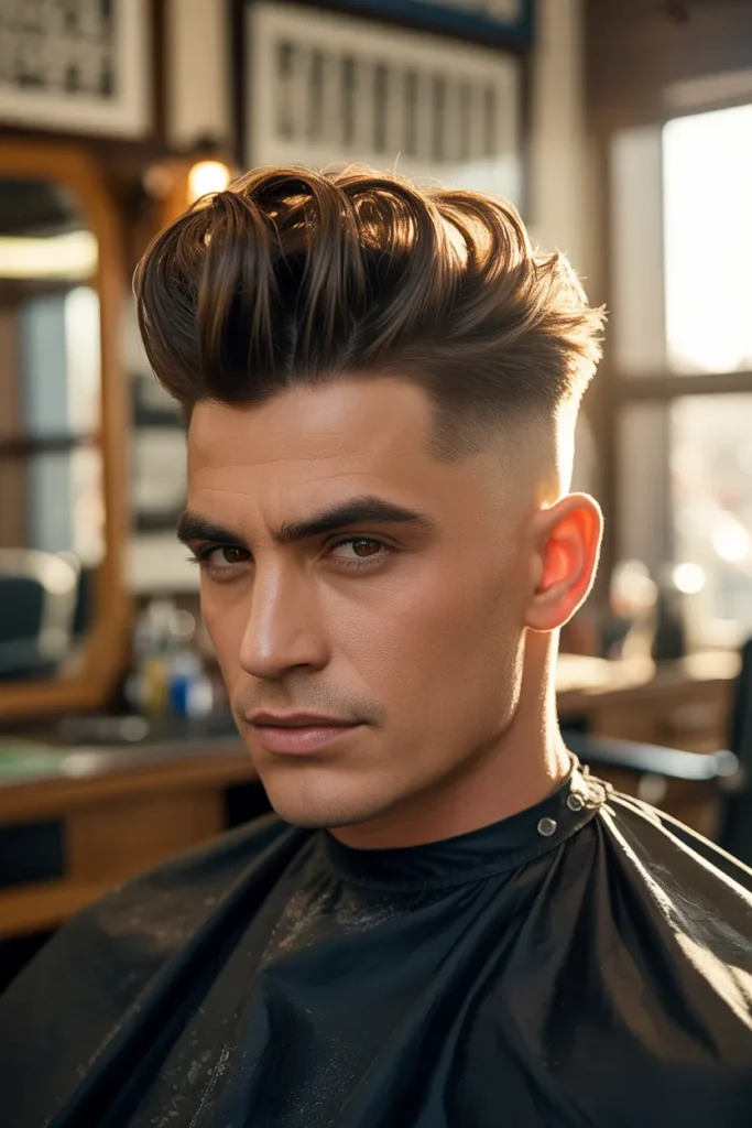 Faded Undercut With Pompadour