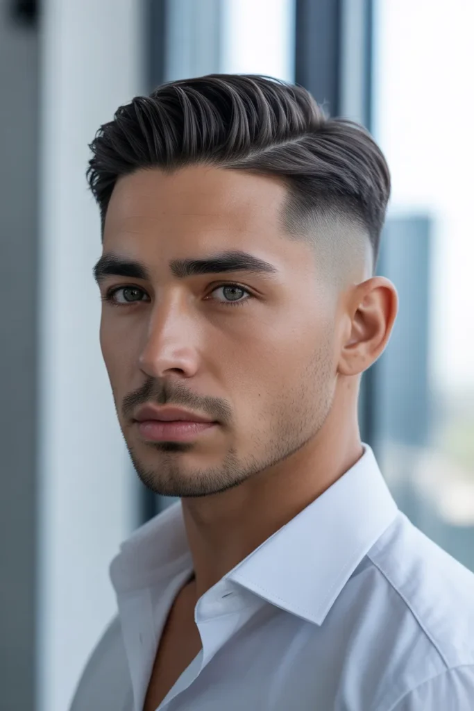 Faded Undercut With Side Part Comb-Over