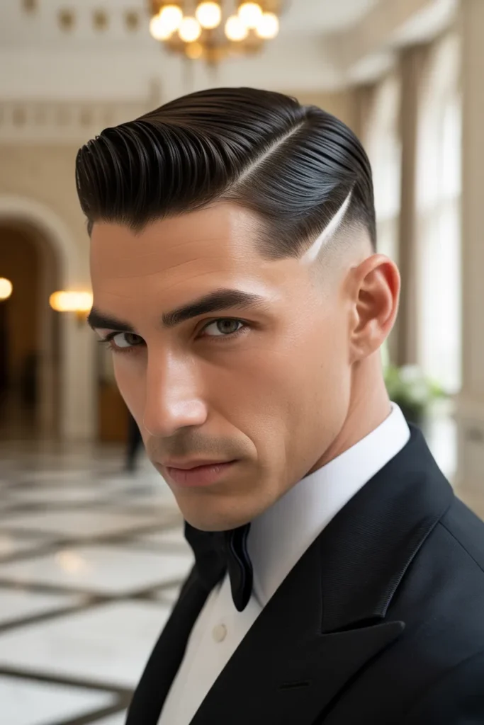 Faded Undercut With Slicked Side Part