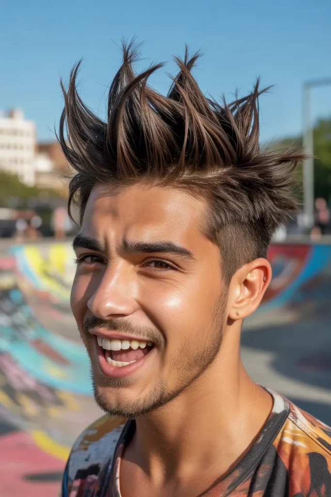 Faded Undercut With Spiky Top