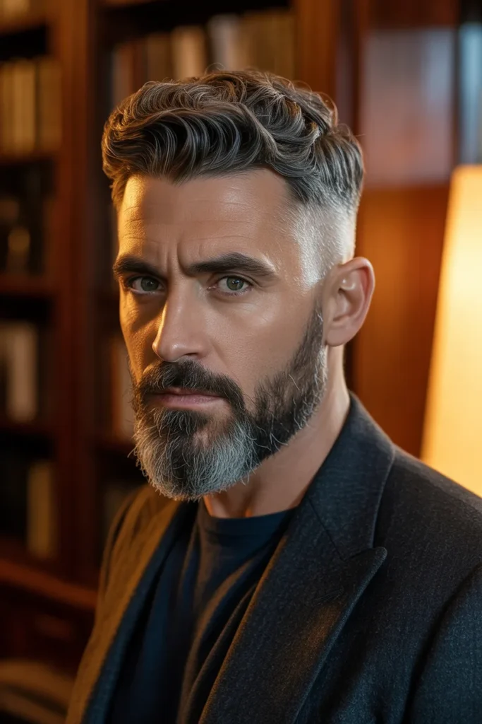 Faded Undercut With Taper and Beard