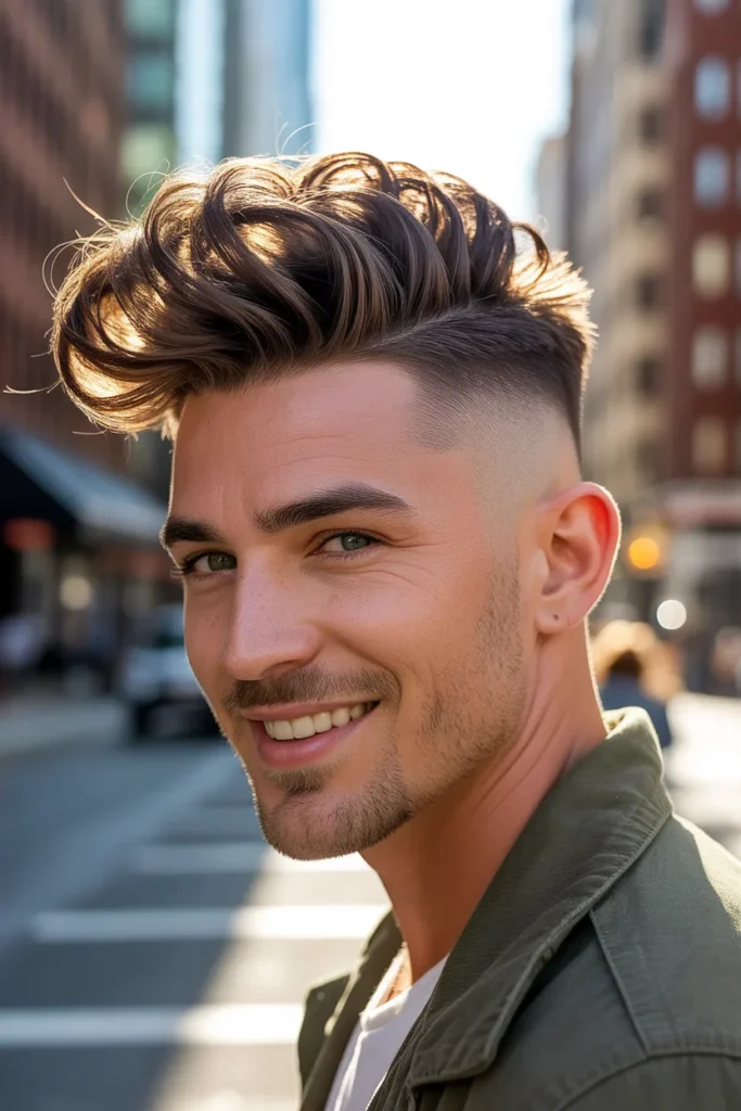 Faded Undercut With Textured Quiff