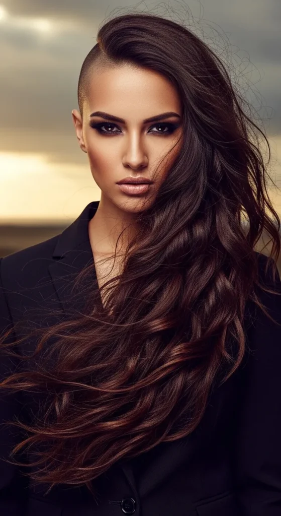 Fearless Full Side Shave With a Long Flowing Mane