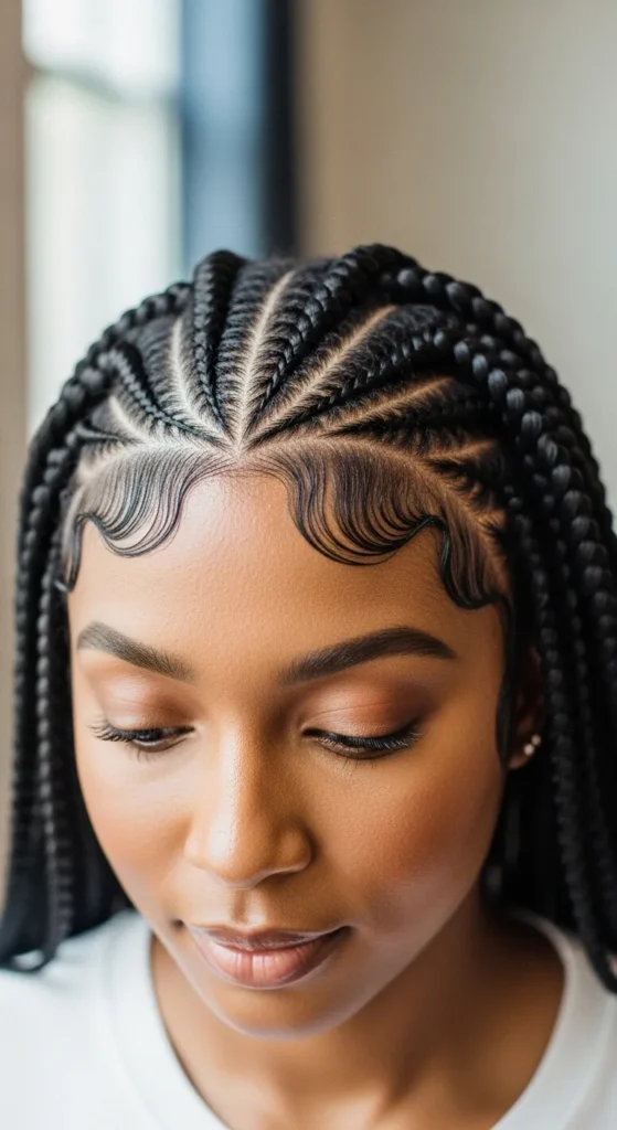 Fulani Braids with Wispy Edges