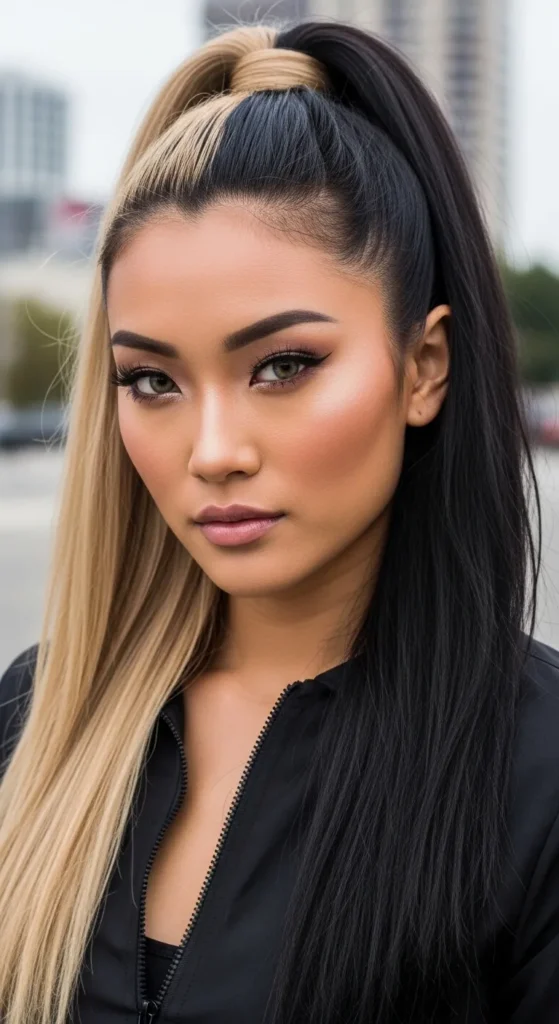 Gemini Half-and-Half Ponytail