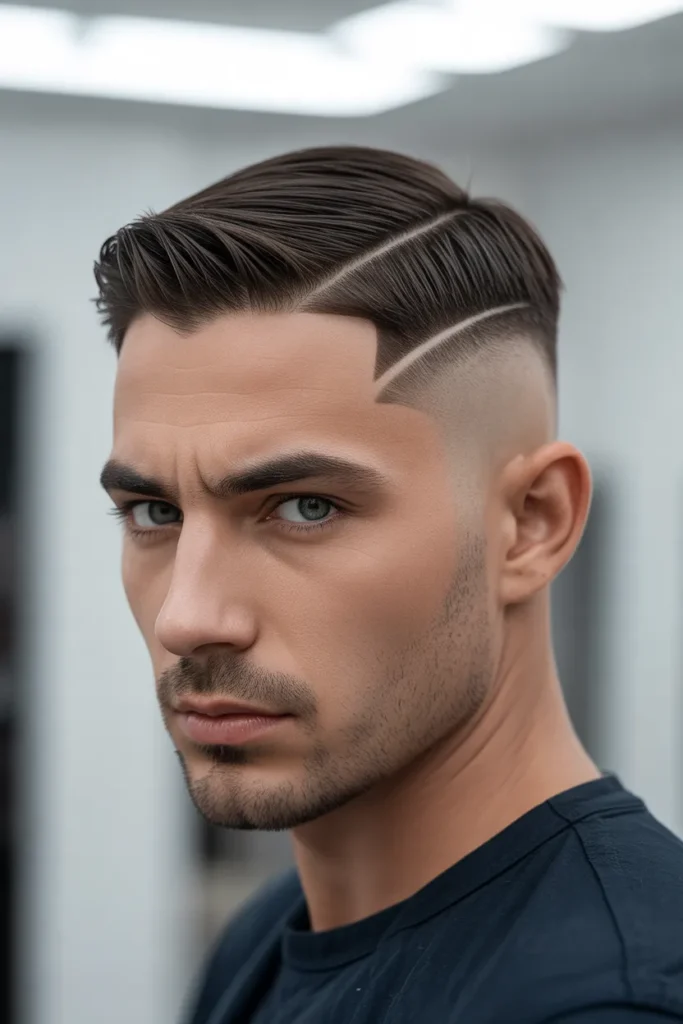 High Skin Faded Undercut With Hard Part