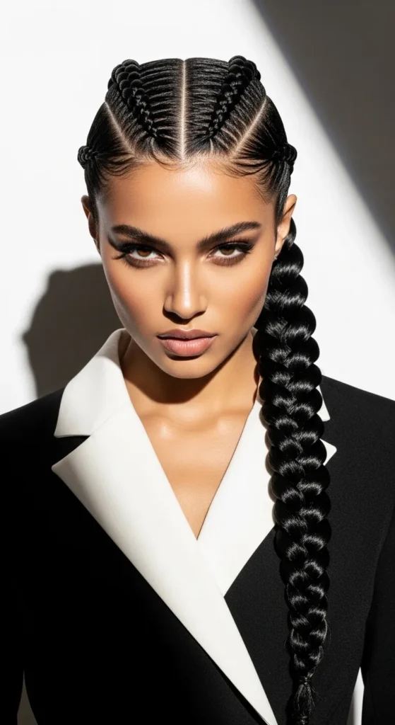 Jumbo Fulani Braids for a Bold Statement