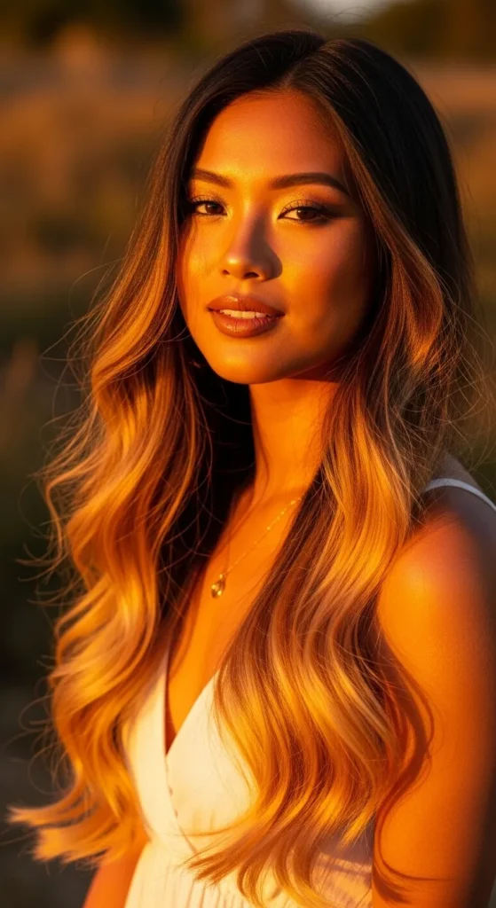 Korean Honey Blonde Balayage on Long Hair