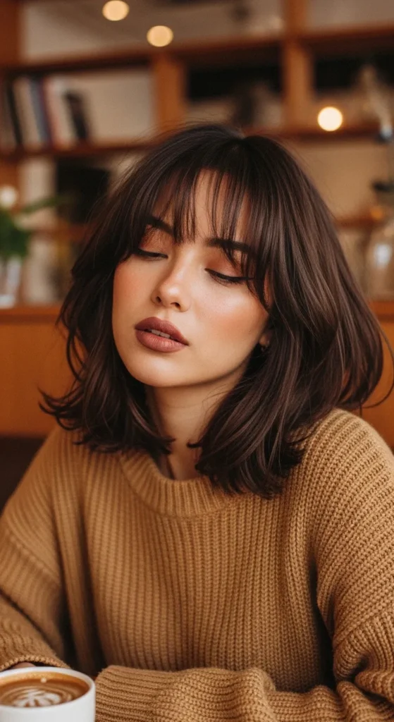 Korean Soft Shaggy Bob with Curtain Bangs