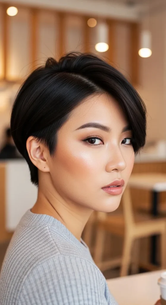 Korean Two-Block Haircut Styled for Women