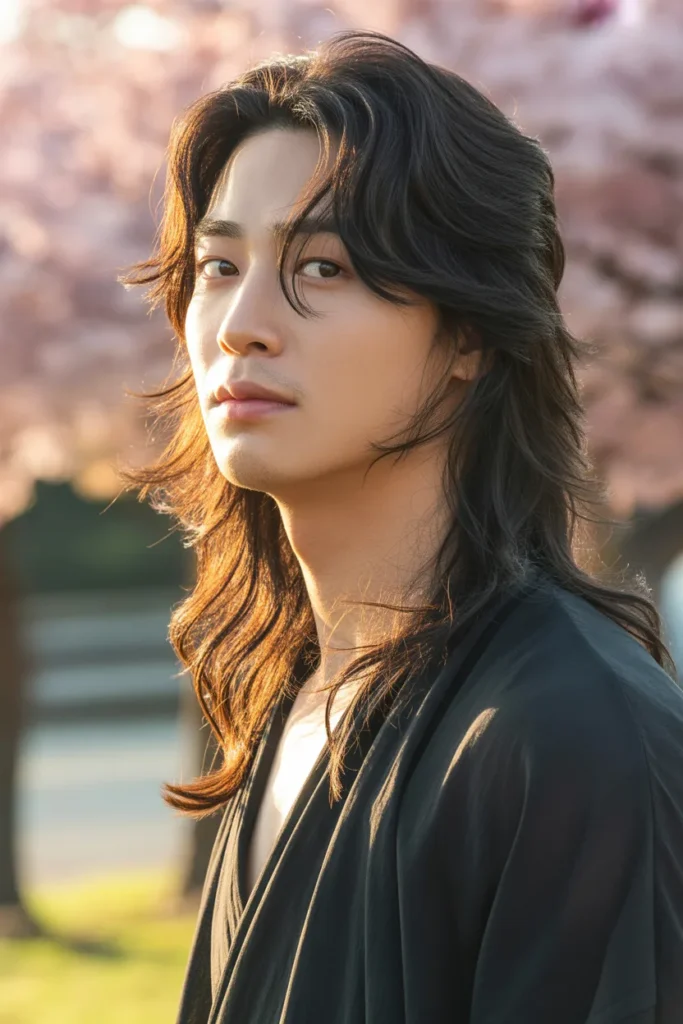 Long Flowing Hair – The Romantic Side of Korean Hairstyles for Men