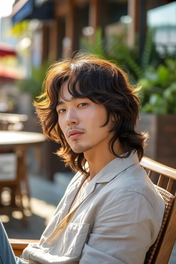 Messy Textured Fringe – The Effortless Cool of Korean Hairstyles for Men