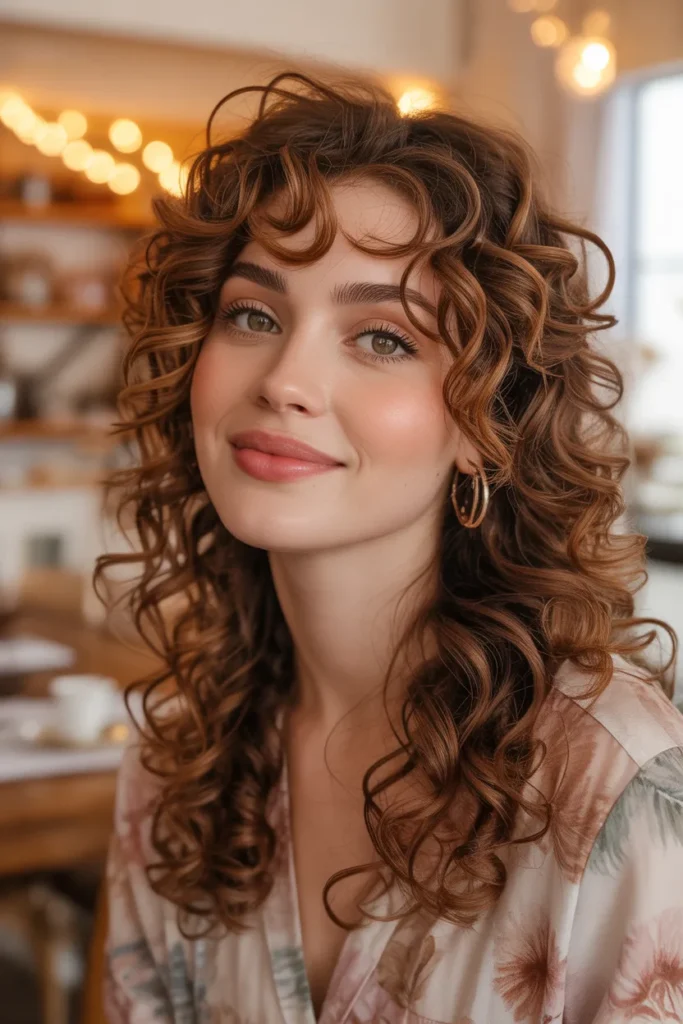 Romantic Curly Layered Haircut With Defined Ringlets
