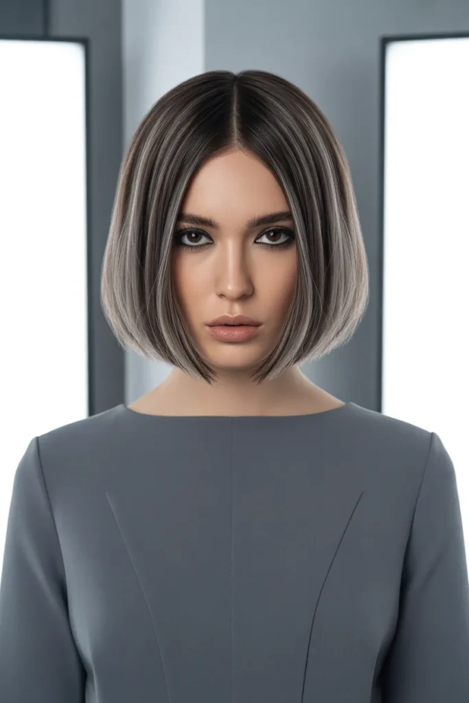 Shaggy Lob With Blunt Ends for a Modern Edge