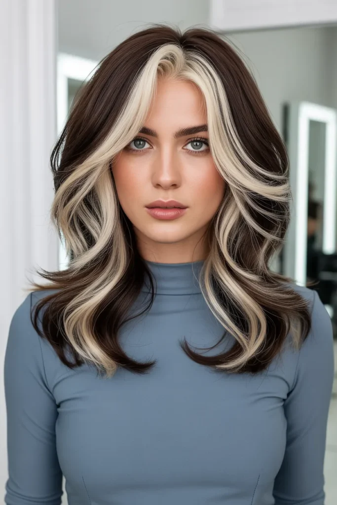 Shaggy Lob With Highlights for a Dimensional Look