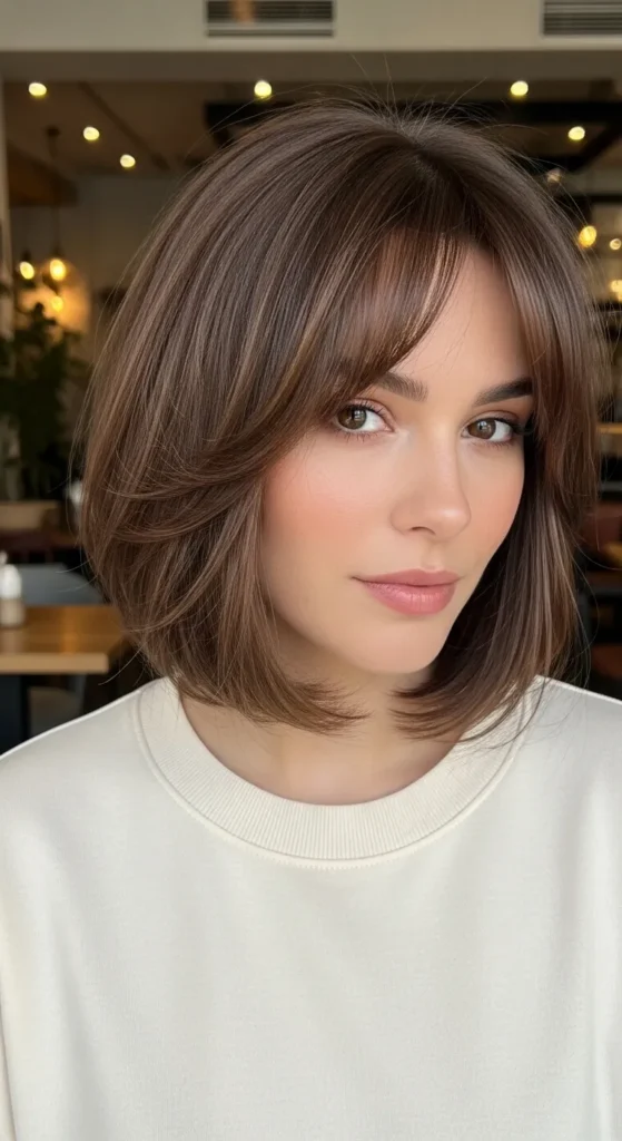 Shoulder-Length Wolf Cut Without Bangs