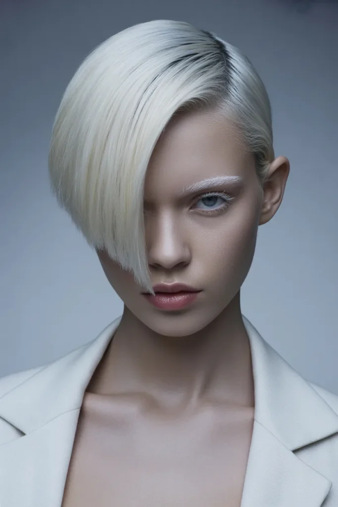 Sophisticated Asymmetrical Bob Birthday Hairstyle With Deep Side Part