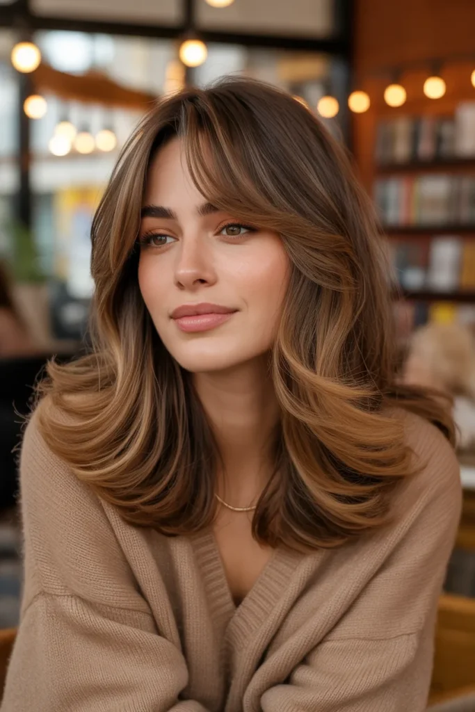 Stunning Layered Haircut With Curtain Bangs