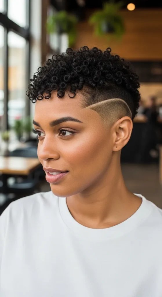 Textured Crop With a Side Shave and Faded Temple