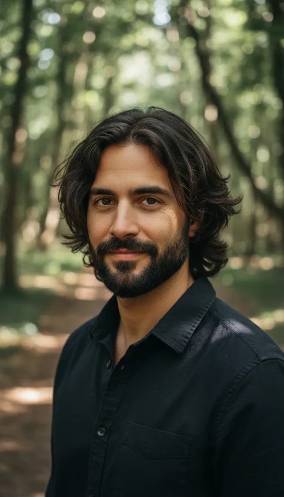 Wolf Cut Men with Grown-Out Style and Raw Natural Energy