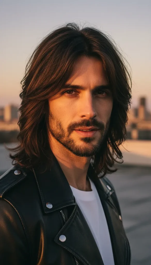 Wolf Cut Men with Long Length and Rockstar Vibes