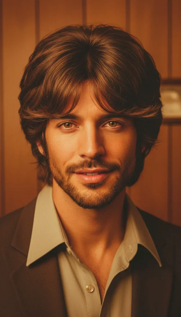 Wolf Cut Men with Volume and 70s Retro Inspiration