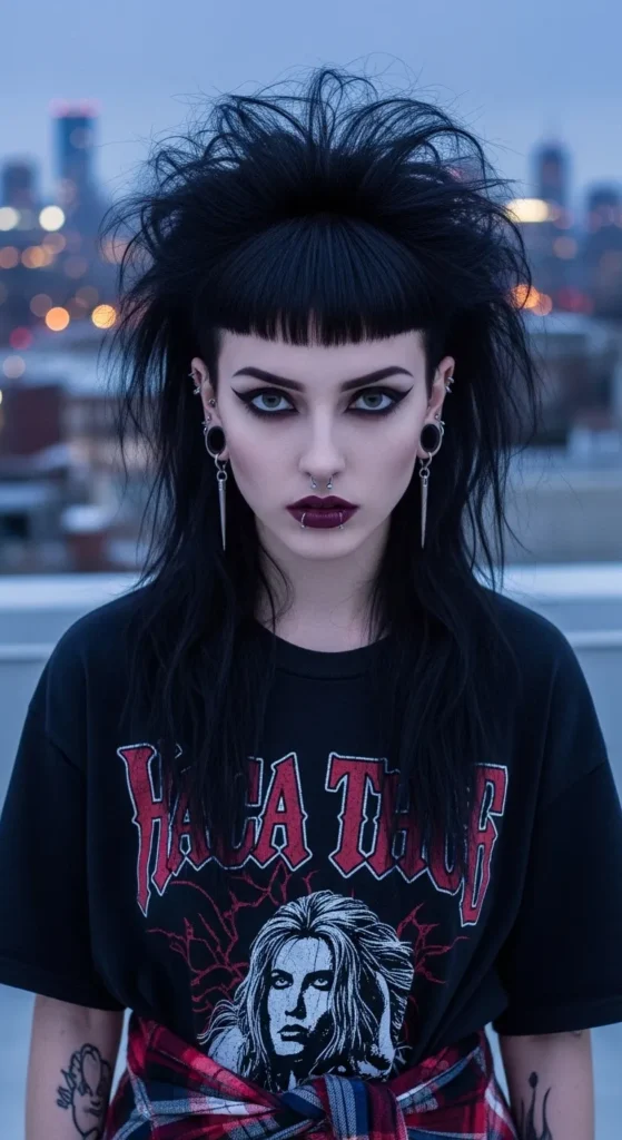 Wolf Cut With Curtain Bangs For Oval Shaped Face