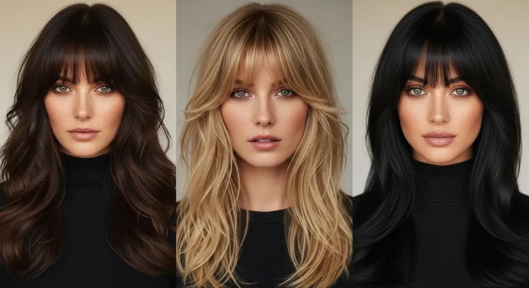 25 Trendy Long Wolf Cuts with Curtain Bangs Looks
