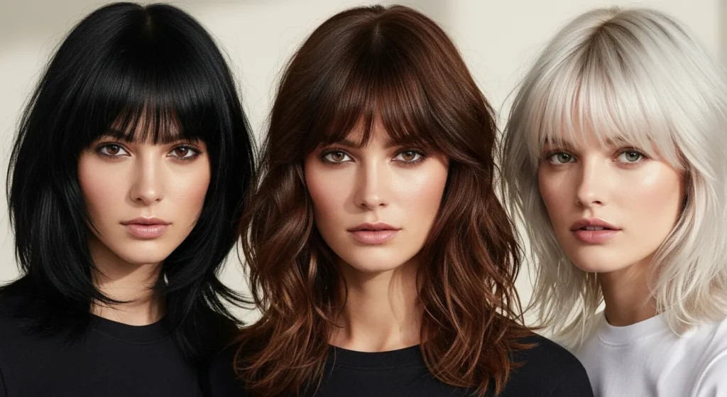 wolf cut without bangs