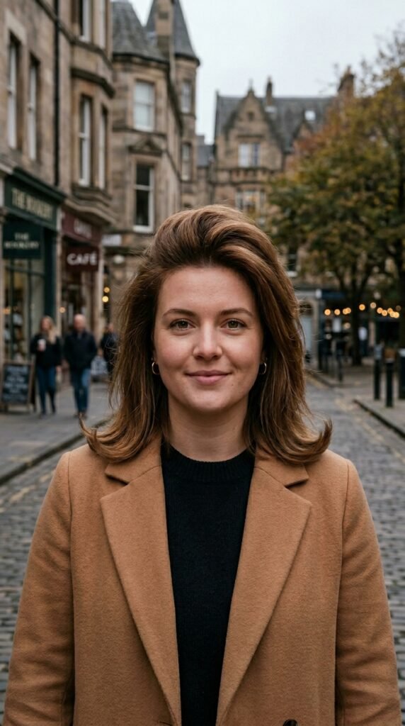 90s Blowout for Round Faces That Opens Everything Up